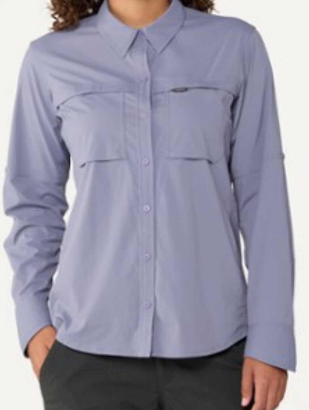 Rei Co-op Sahara Solid Long Sleeve Women's Size Medium Gray Safari Camping